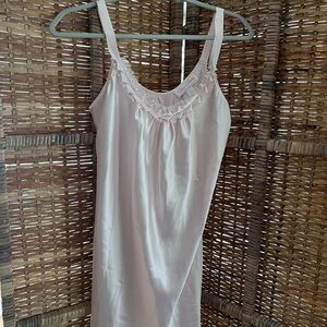 Oscar de la Renta Sleepwear Blush Satin Chemise